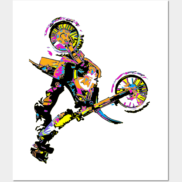 Flippin Out! - Freestyle Motocross Stunt Wall Art by Highseller